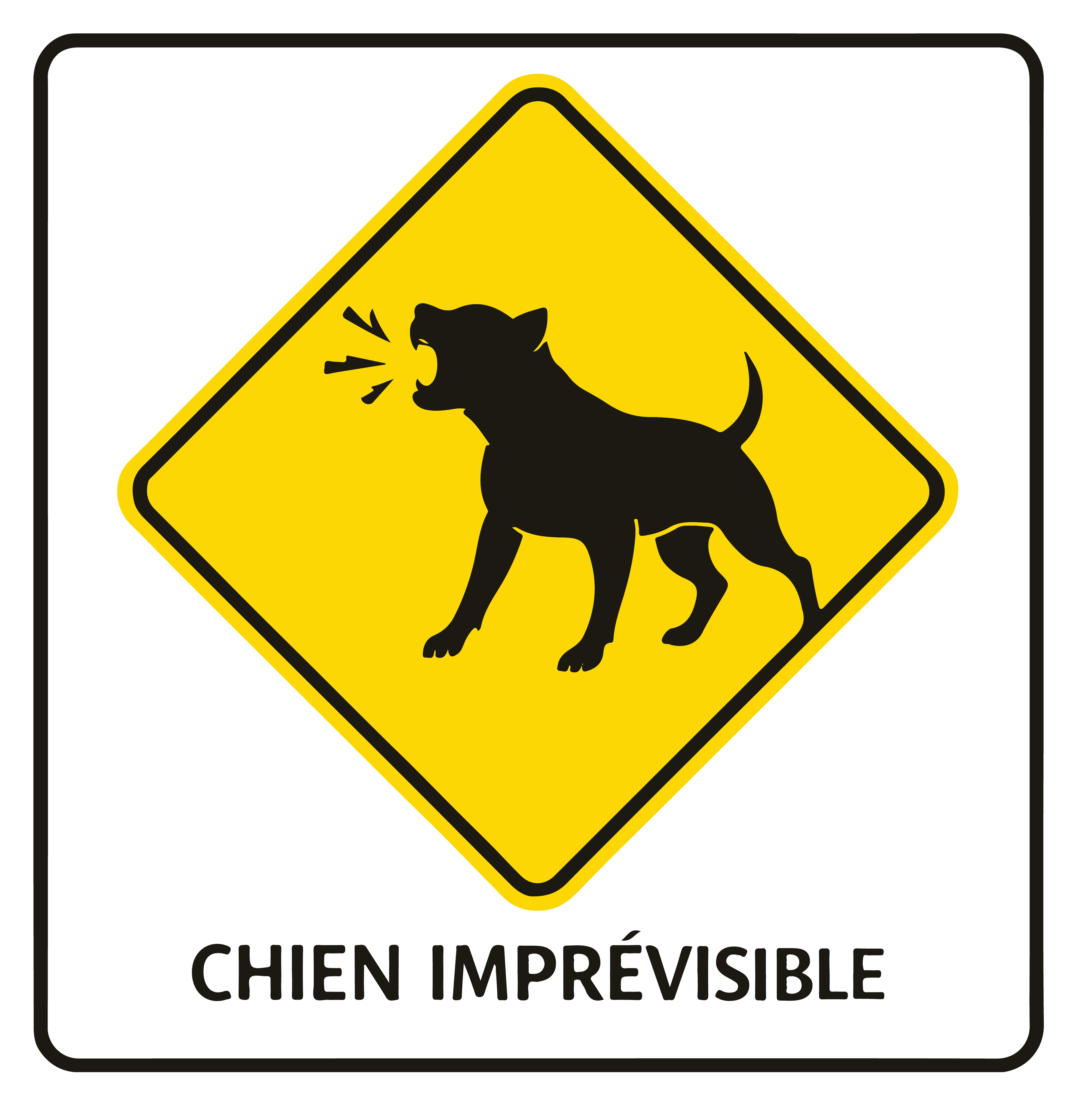 Chien imprévisible